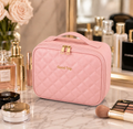 Luxurious Leather Cosmetic Travel Bag