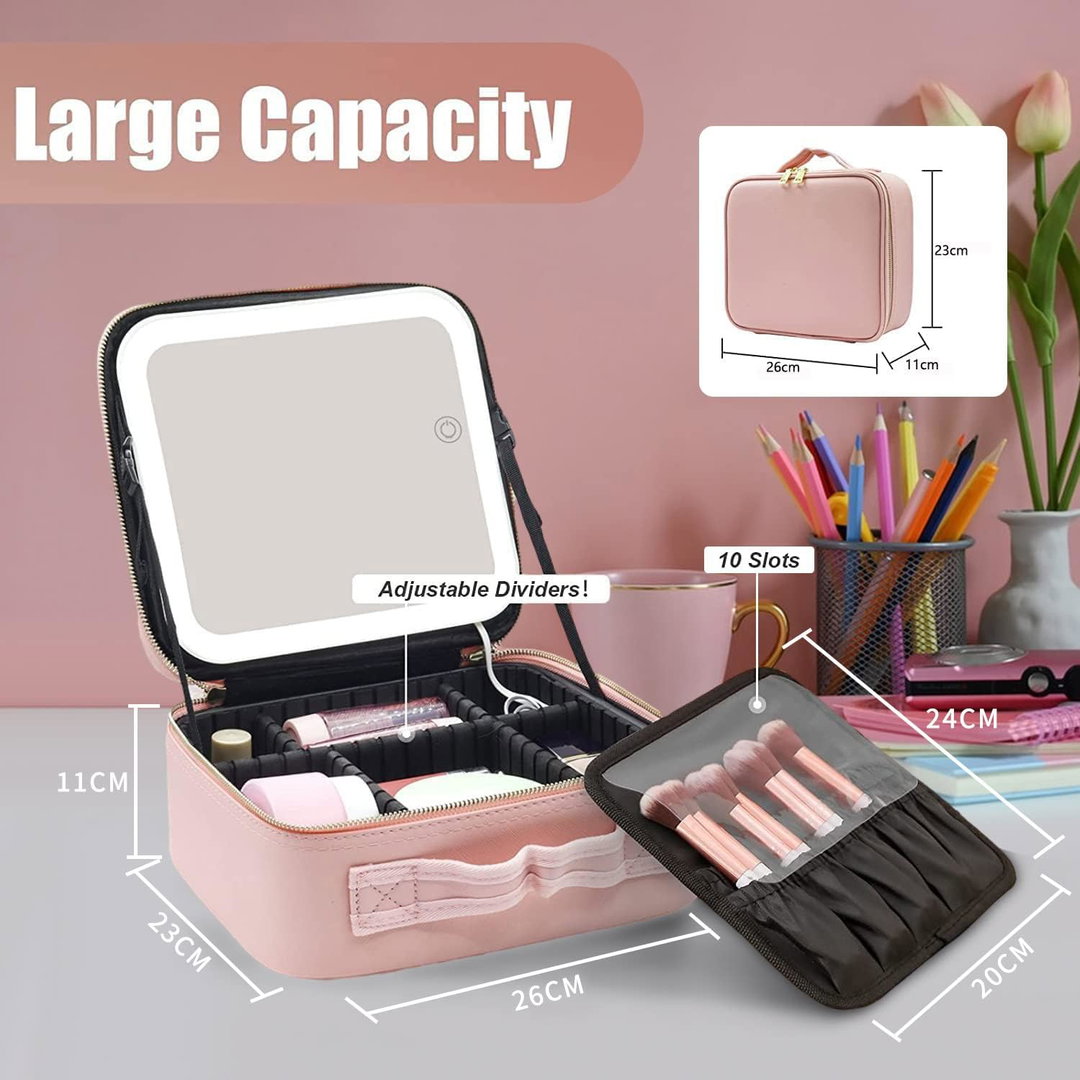 Luxurious Leather Cosmetic Travel Bag