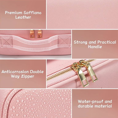 Luxurious Leather Cosmetic Travel Bag