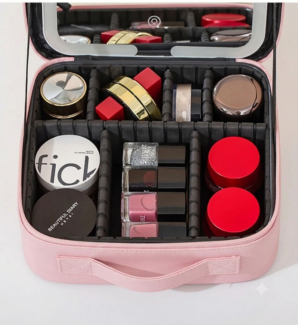 Luxurious Leather Cosmetic Travel Bag