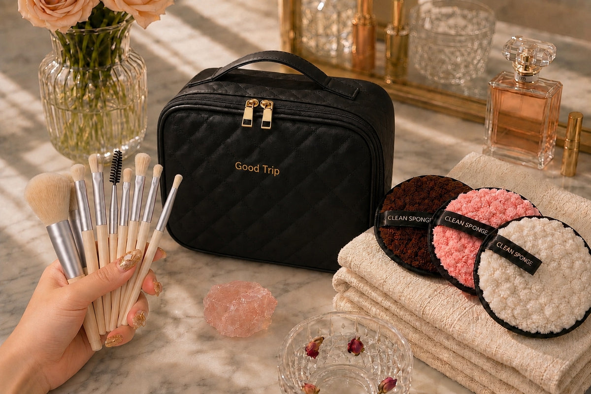 Travel Bag + 11-Piece Beauty Set